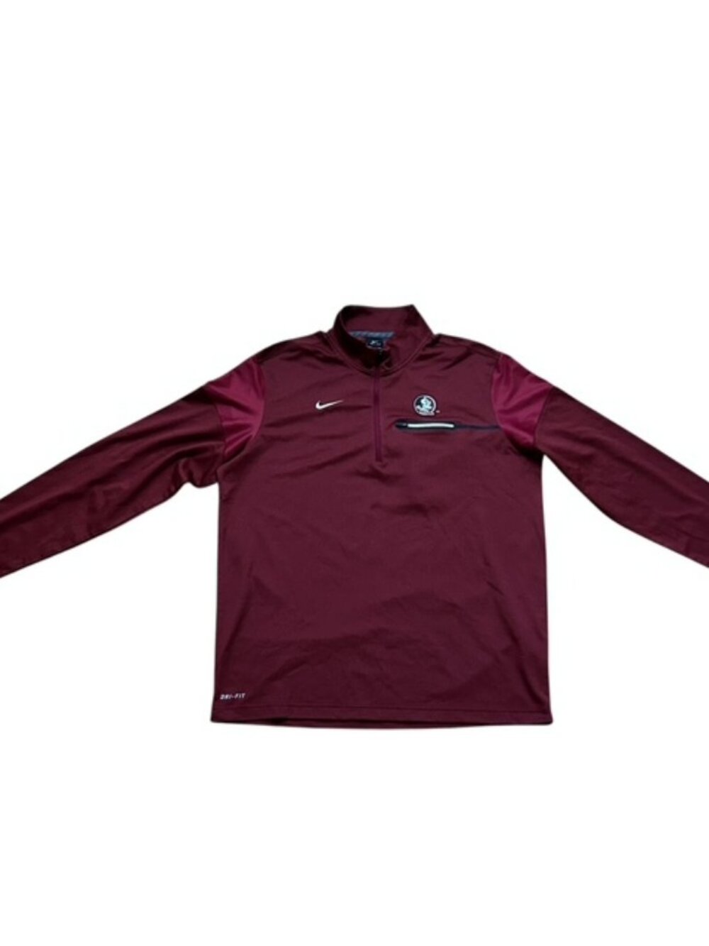 Florida State University Seminoles Nike 1/4 Zip Jacket Mens L Dri-Fit Pullover - Picture 2 of 6